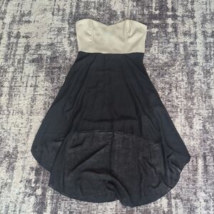 Ali & Kris Black and Cream Strapless Dress